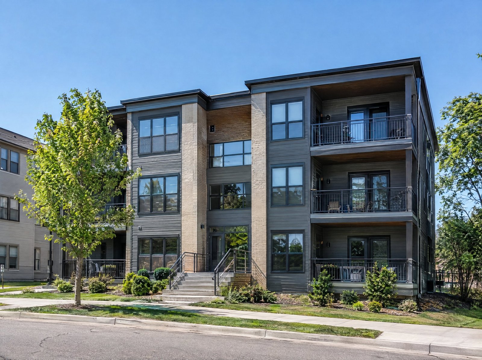 Well-maintained small multi-unit building in the Twin Cities
